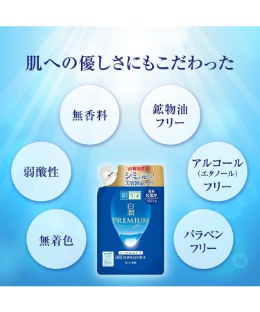 Rohto Hadalabo Shirojun Premium Medicated Penetration Whitening Lotion - 170ml - Moist - Refill - Buy Online on GoSupps.com