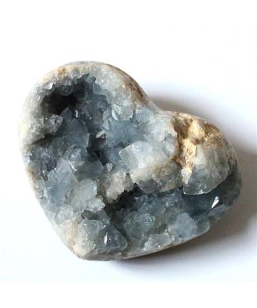 600G-720G Large Size Natural Blue Kyanite Stone Geode Cluster Cyanite Crystal Heart 1pc Suitable for Furniture Decoration Full of Texture 1pc Onecolor