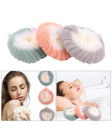 3 Pcs Two-Ball Bath Scrubber Set | Mesh Bath Sponge & Loofah for Luxurious Shower | International Shipping Available - Buy Online on GoSupps.com