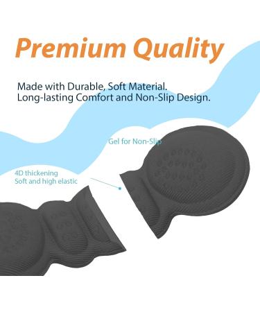 Buy Heel Pads for Oversized Shoes - 4 Pairs Anti-Slip Grips for Men & Women | Cushioned Inserts to Prevent Blisters & Heel Slipping - Black - Buy Online on GoSupps.com