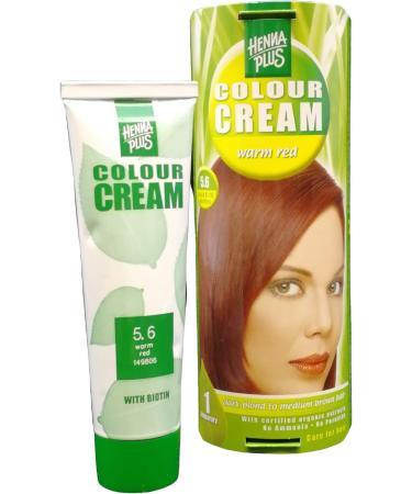 HENNAPLUS Colour Cream Warm Red 5.6 - 60ml | Long-Lasting Hair Color | International Shipping - Buy Online on GoSupps.com