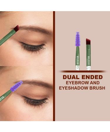 MUJGAN 12 Pieces Duo Eyebrow Brush Angled Eye Brow Brush and Spoolie Brush Mini Eyelash Brush for Tinting Angled Eyebrow Fit for Gel and Cream - Buy Online on GoSupps.com