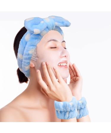 Yoseng Spa Headband and Wrist Towels Set - Soft, Versatile, Adorable (Set of 6) - Pink, White, Blue - Upgrade Your Skincare Routine - Buy Online on GoSupps.com