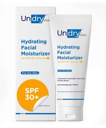 Undry Facial Moisturizer for Dry Skin Moisturizer for Face with Sunscreen SPF30 Face Moisturizer for Men Face Moisturizer for Women Face Cream for Women Face Cream for Men for Lasting Moisture(80ml)