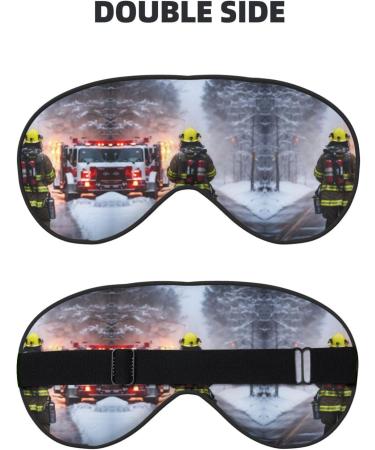 Firefighter Flame Print Unisex Sleep Mask - Double-Sided Eye Mask for Sound Sleep & Skin Care | International Shipping - Buy Online on GoSupps.com