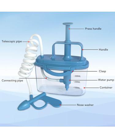 300ml Sinus Rinse Neti Pot Manual Press Nasal Wash for Deep Cleansing with Smoothing Breath Suitable for Home and Travel - Buy Online on GoSupps.com