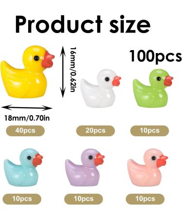 100 Miniature Ducks - Colorful Resin Figures for Garden Dollhouse & DIY Crafts - Perfect Tinkering Decoration - Buy Online on GoSupps.com