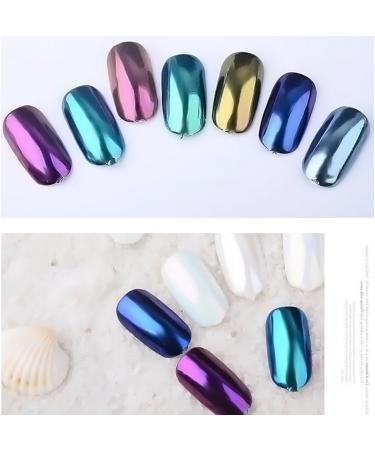 7 pots Effet miroir poudre de perle Chrome Ongles Ongles en poudre Pigment Manucure - Buy Online on GoSupps.com