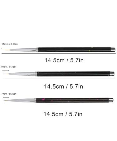 Professional Nail Art Liner Brush Set - 3 Pack for DIY Nail Dotting & Painting | Best for Home Nail Art Creation - Buy Online on GoSupps.com