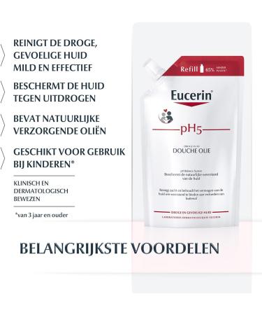 Eucerin pH5 Shower Oil Refill 400ml Almond - Pack of 1 - Buy Online on GoSupps.com