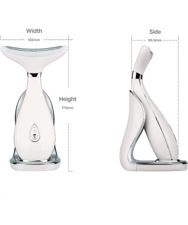 VRAIKO Lily Neck Face Massage Device | Anti-Aging Skin Rejuvenation with Thermal LED & Vibration for Lifting & Tightening | Pearl White - Buy Online on GoSupps.com