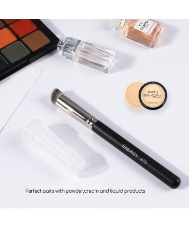 ENERGY Under Eye Concealer & Nose Contour Brush | Mini Angled Flat Top Kabuki for Flawless Blending of Dark Circles & Puffiness | Perfect for Powder Liquid Cream Makeup - Buy Online on GoSupps.com