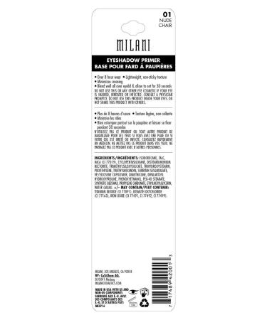 Milani Eyeshadow Primer - Vegan & Cruelty-Free Base for Long-Lasting Eye Makeup | Use with Eye Shadow Palettes | 0.3 Fl. Oz - Buy Online on GoSupps.com