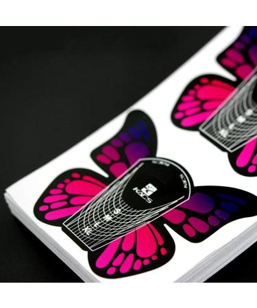 KADS 100pcs Big Butterfly Gel Nail Extension Forms - Self Adhesive for Acrylic Nails - Buy Online on GoSupps.com