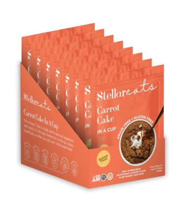 Stellar Eats Instant Treat: Carrot Cake In A Cup (8-pack) 8 x 2.2oz Grain Free Gluten Free Plant Based Paleo Friendly Certified Kosher