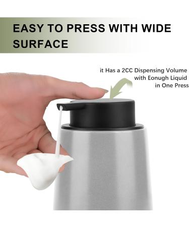 Cozhyess 400ml Ceramic Soap Dispenser - Manual Hand Sanitizer Pump for Shampoo Lotions & Liquid Soaps - Buy Online on GoSupps.com