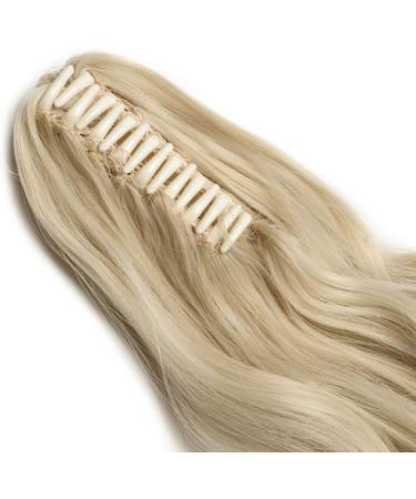 Silk-co 18inch Bleach Blond Long Curly Ponytail Extensions Claw on Synthetic Clip in Hairpiece Pony Tail Extension 18inch (Pack of 1) Bleach Blond - Buy Online on GoSupps.com