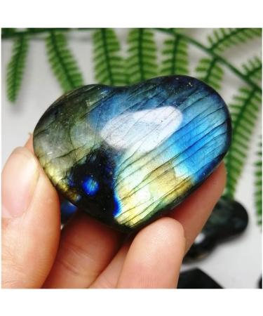1pcs 3-4cm Natural Labradorite Heart Moonstone Reiki Gems Crystal Heart Stones - Buy Online on GoSupps.com