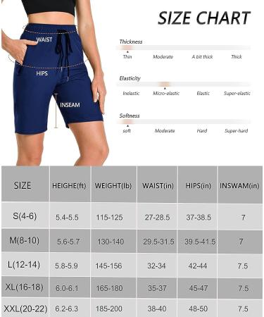 Women's Quick Dry Hiking Shorts - Lightweight 7'' Cargo Shorts for Golf, Walking, and Travel - Large Navy Blue - Buy Online on GoSupps.com