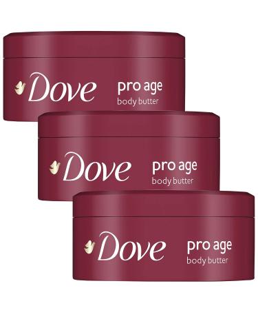 Dove Pro Age Nourishing Body Butter Nourishing body care with olive oil Pack of 3 x 250 ml 250 ml (Pack of 3)