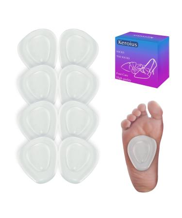 Metatarsal Pads Ball of Foot Cushion 4 Pairs for Women Men Gel Foot Pads Anti-Slip Forefoot Cushions Arch Support Pads Soft Shoe Inserts for Foot Pain Relief from Mortons Neuroma Callus Head shaped