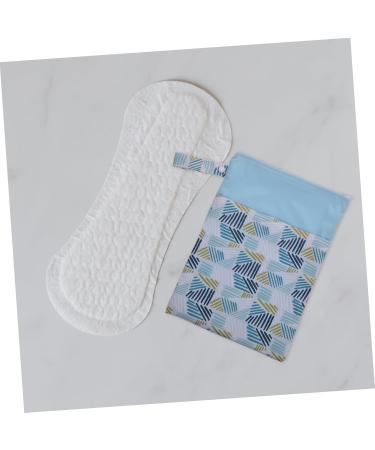 Napkin Storage Bag for Women | Stylish Fabric Wallet & Handbag Organizer | Blue 30x25x1cm | Perfect for Towels Pads & Toiletries - Buy Online on GoSupps.com