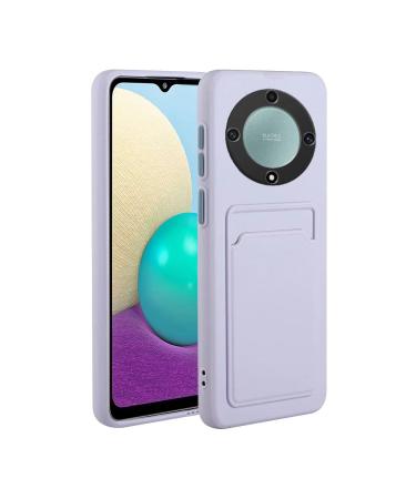 Tivenfezk Nadoli Silicone case for Honor Magic 5 Lite 5G Ultra thin shockproof scratch -resistant wallet soft TPU protective cover Mobile phone case with credit card holder Honor magic 5 Lite 5G purple