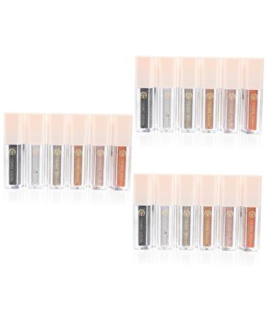 Healvian 18 Pcs Eye Shadow Set Korean Glitter Eyeshadow Glow Accessories Liquid Glitter Eyeshadow Highlighter