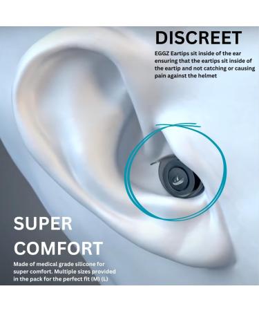 EGGZ Motorbike Earplugs - Optimal Hearing Protection for Motorcycling & Outdoor Riding - Buy Online on GoSupps.com