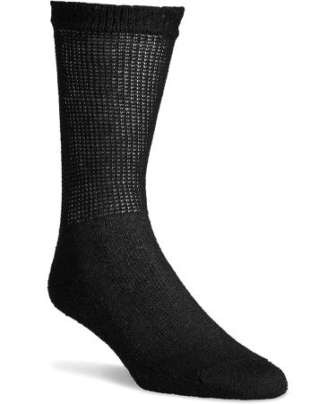 MDR Diabetic Crew Socks 12 Pairs for Men & Women | Full Sole, Non-Binding Wide Top | Comfort & Support | Made in USA | Size 6-8 Black - Buy Online on GoSupps.com