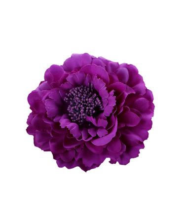 Butterms Multicolor Chiffon Flowers Flower Black Hair Clip Bogen Clip Barrettes Accessories Alligator Clip Girl Headwear Headdress Blower Bow Hairclip (Dark Violet)