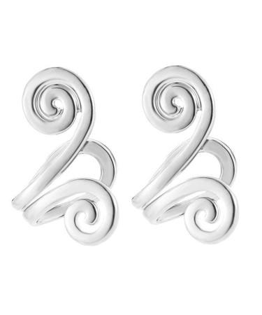 CZQIKEDA acupressure slimming earrings 1/3 pairs not penetrating acupressure earplugs weight loss earrings lymph-detox ear clip for men and women silver uniform size