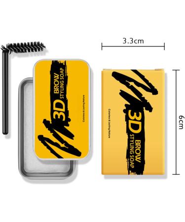 Eyebrow Soap Kit Eyebrow Gel Clear with Eyebrow Brush Transparent longlasting styling balm for natural eyebrows eyebrow pomade Raxove - Buy Online on GoSupps.com