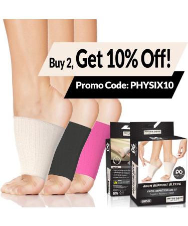 Plantar Fasciitis Relief Arch Supports (1 Pair) - Foot Sleeve for Flat Feet - Arch Compression Support Sleeves - Fast Relief - Beige, Size M (8.5-9.5) - Buy Online on GoSupps.com