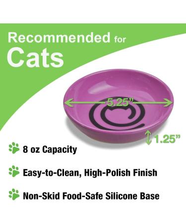 Van Ness Pets EcoWare Whisker-Friendly Cat Bowl - Wide Dish, 8 oz, Fuschia - Buy Online on GoSupps.com