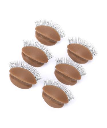 Replacement Eyelids - Double Layer Silicone 3 Pairs for Eyelash Training | Safe & Reusable (Brown) - Ideal for Beginners - Buy Online on GoSupps.com