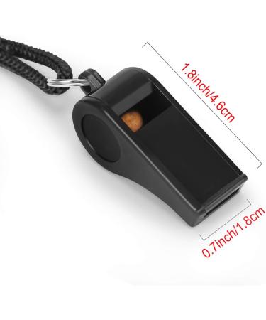 Plastic Whistle with Lanyard - 24PCS Loud Clear Black Whistles for Coaches, Referees, and Officials - Buy Online on GoSupps.com