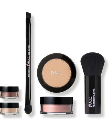 Mii Beauty Basics Cosmetics 100% Mineral Makeup Set for Foundation Eyeshadow Suitable for All Skin Types Ideal for Sensitive Skin - Buy Online on GoSupps.com