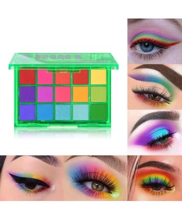 Colorfullavie 15 Color Neon Party Eyeshadow Palette - Shimmer Glitter Matte & Metallic Pigmented Makeup - Buy Online on GoSupps.com