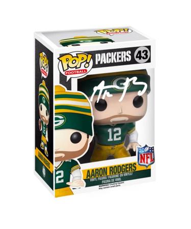 Aaron Rodgers #43 Facsimile Signed Reprint Laser Autographed Funko POP! Football NFL: Wave 3 Green Bay Packers Figurine with Protector Case