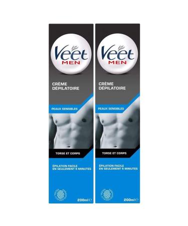 Veet VEET Veet Men Hair Removal Cream for Sensitive Skin Pack of 2 200 ml Tube