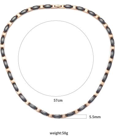 ENERCOPP EX316L Stainless Steel & Ceramic Magnet Therapy Necklace for Men & Women | 27-Piece Germanium Health Necklace | 54cm Silver Classic Design - Buy Online on GoSupps.com