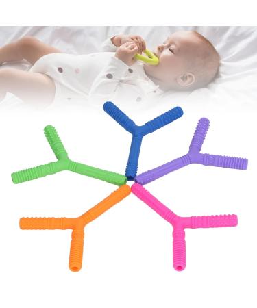 5PCS Hollow Teeth Grinding Soft Silicone Baby Teething Sticks - Teething Toys for Infant Toddlers (Style 4) - Buy Online on GoSupps.com