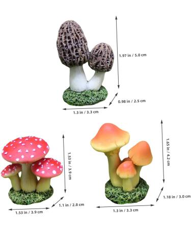 Toddmomy Mushroom Decor 6pcs Simulated Mushroom Flower Pots Plant Mushroom Statue Decor Mushroom Figure Mini Crafts - Buy Online on GoSupps.com