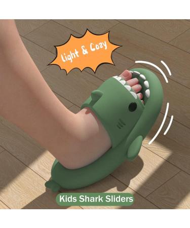 Sistke Hai Shark Slides for Kids - Cute Summer Flip-Flops & Sandals for Boys & Girls - Beach & Bathing Slippers 28/29 EU Green - Buy Online on GoSupps.com