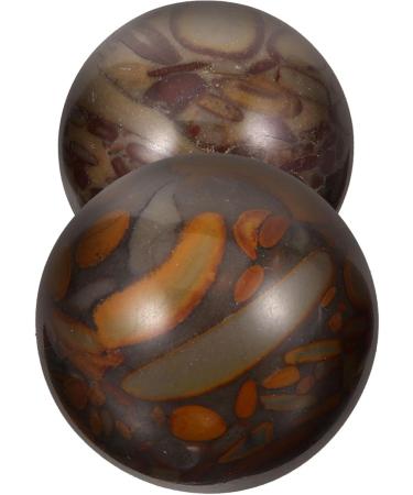 Milisten 2pcs Marble Baoding Balls - Solid Hand Massage Balls for Health & Exercise | Chinese Wellness - Buy Online on GoSupps.com
