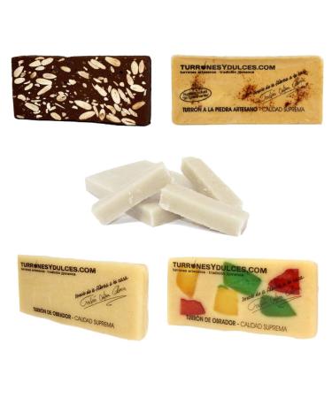 Lot de 5 Turrons pour les v g taliens. Sans gluten (turron espagnol touron nougat)