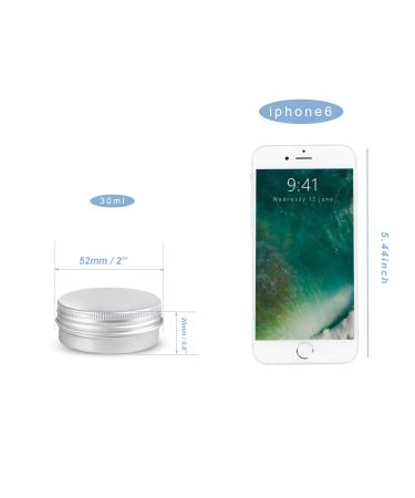 Round Silver Aluminum Storage Jars with Secure Screw Tops - Ideal for Cosmetics, Lip Balms, Candles, and Tea - Set of 24 - Buy Online on GoSupps.com