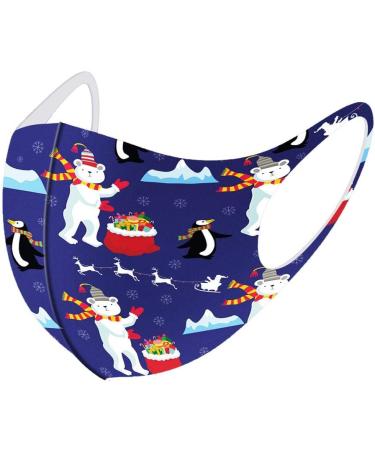 Riou 5-Piece Children's Christmas Face Masks | Washable Silk Breathable Neck Scarves for Girls - Buy Online on GoSupps.com