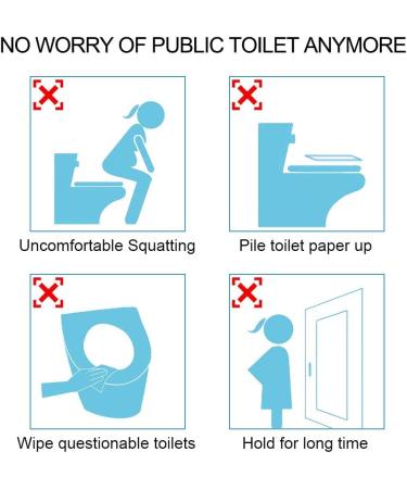 Biodegradable Disposable Plastic Toilet Seat Cover Disposable Paper Toilet Seat Covers Travel Pack Foldable Portable Waterproof and Non Slip Individually Wrapped for Travel (150PCS) - Buy Online on GoSupps.com